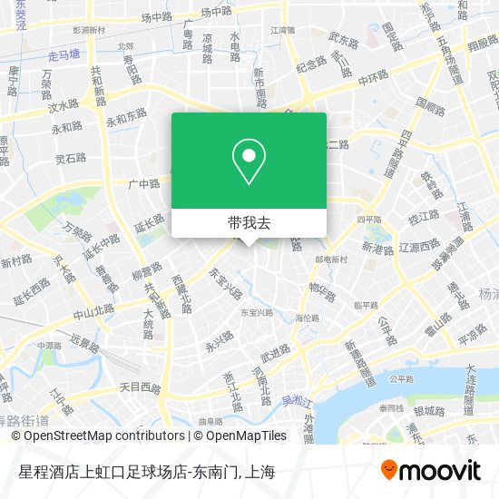 星程酒店上虹口足球场店-东南门地图