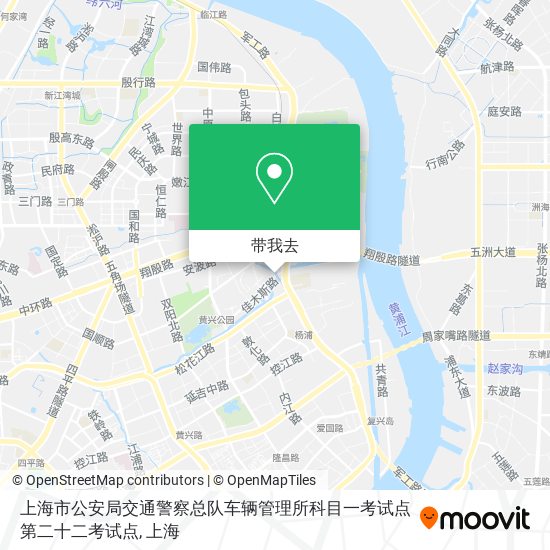 上海市公安局交通警察总队车辆管理所科目一考试点第二十二考试点地图
