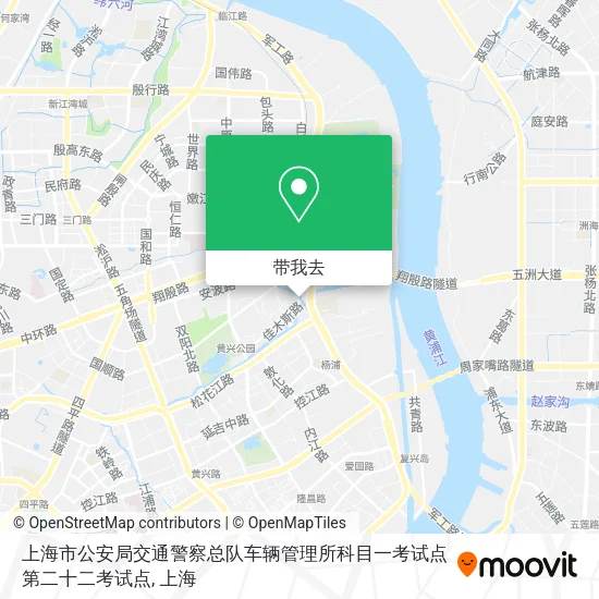 上海市公安局交通警察总队车辆管理所科目一考试点第二十二考试点地图