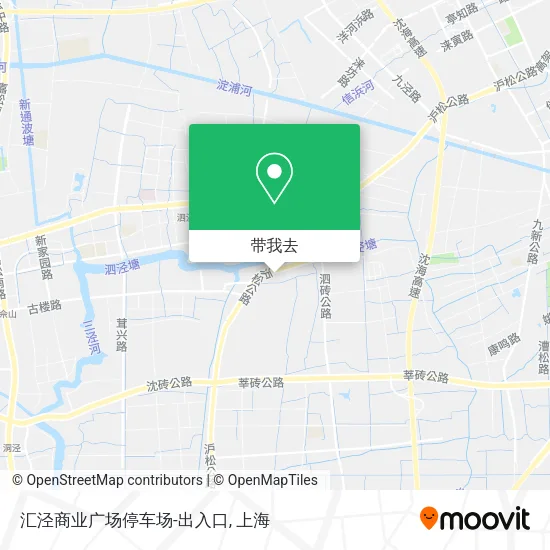 汇泾商业广场停车场-出入口地图