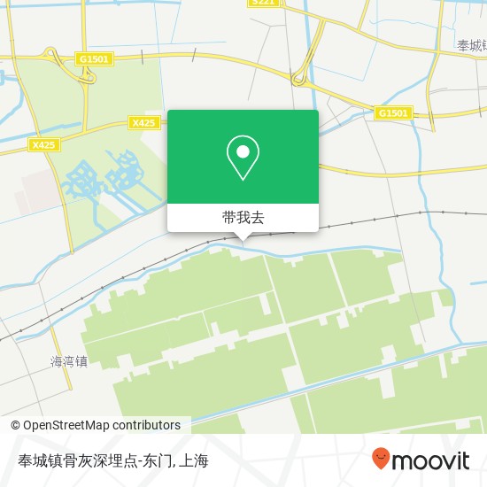奉城镇骨灰深埋点-东门地图