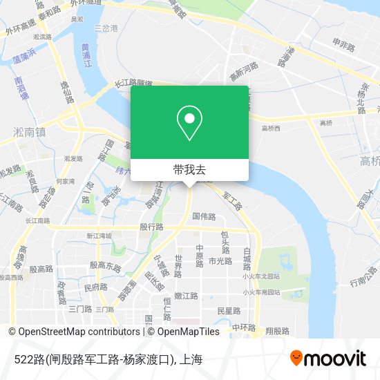 522路(闸殷路军工路-杨家渡口)地图