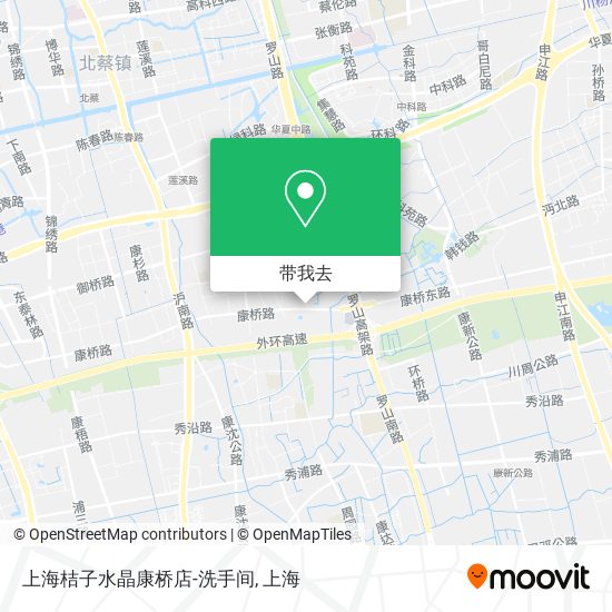 上海桔子水晶康桥店-洗手间地图