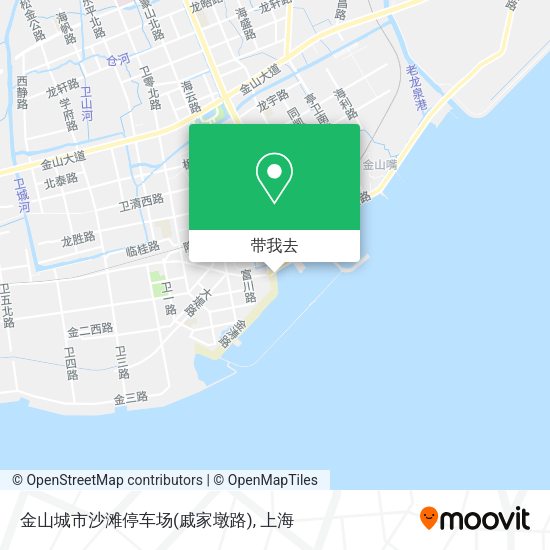 金山城市沙滩停车场(戚家墩路)地图