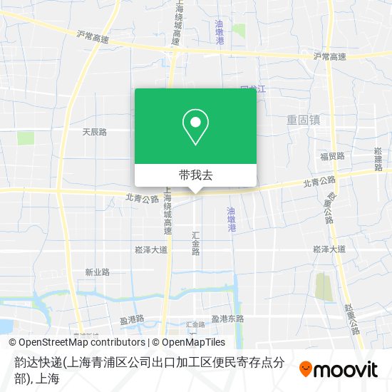 韵达快递(上海青浦区公司出口加工区便民寄存点分部)地图
