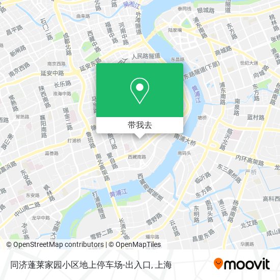 同济蓬莱家园小区地上停车场-出入口地图