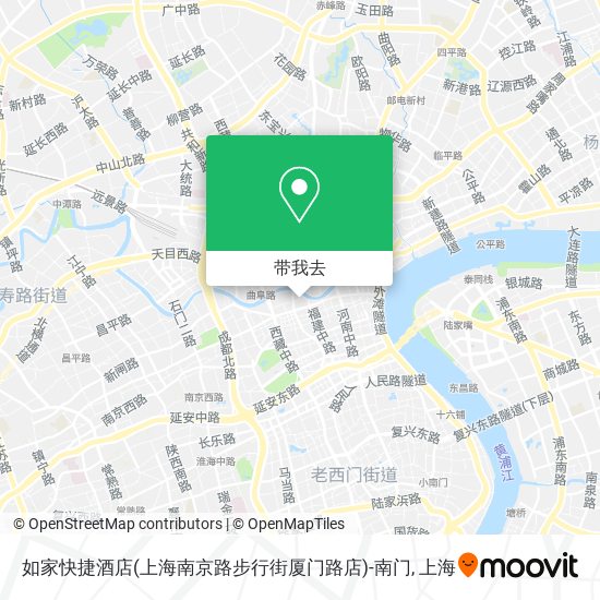 如家快捷酒店(上海南京路步行街厦门路店)-南门地图