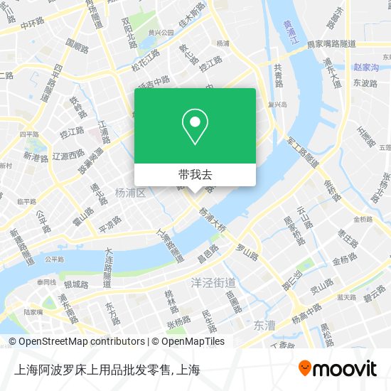 上海阿波罗床上用品批发零售地图