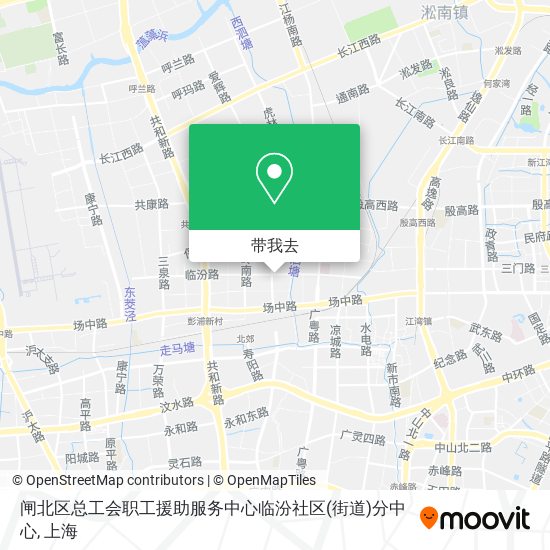 闸北区总工会职工援助服务中心临汾社区(街道)分中心地图