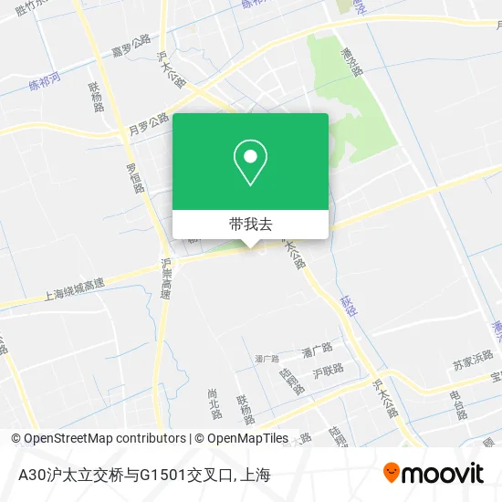 A30沪太立交桥与G1501交叉口地图