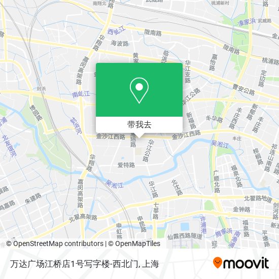 万达广场江桥店1号写字楼-西北门地图