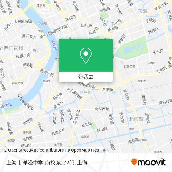 上海市洋泾中学-南校东北2门地图