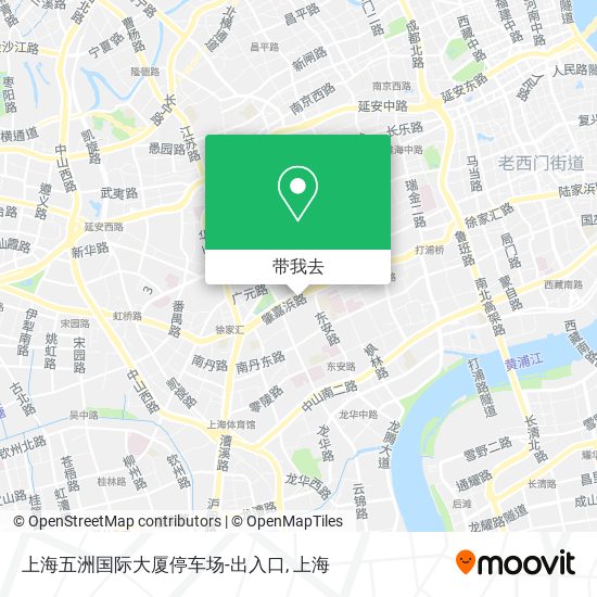 上海五洲国际大厦停车场-出入口地图