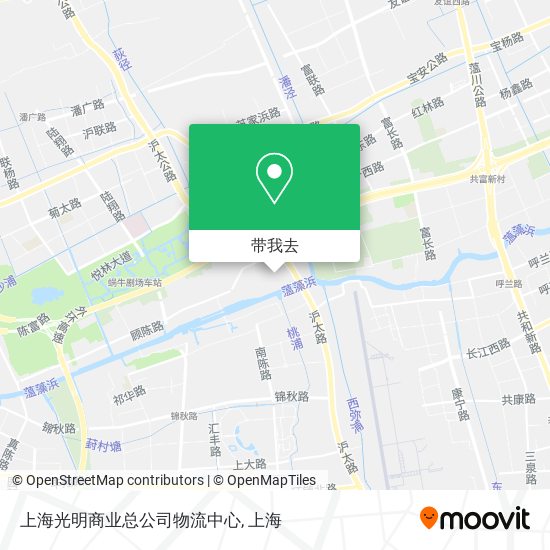 上海光明商业总公司物流中心地图