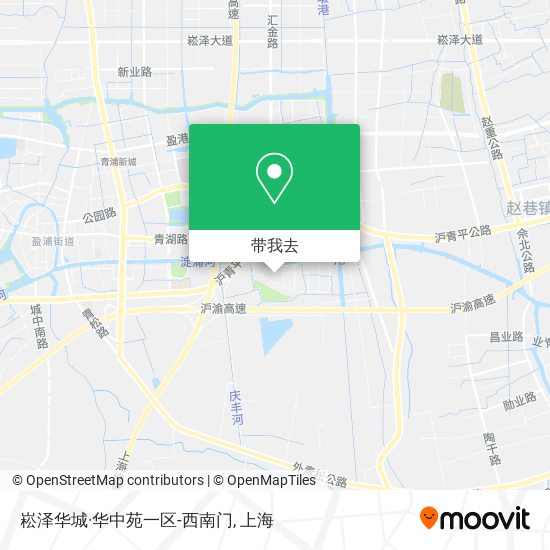 崧泽华城·华中苑一区-西南门地图