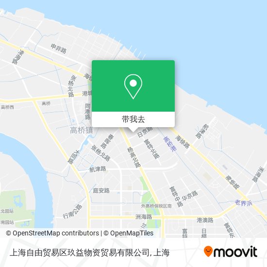 上海自由贸易区玖益物资贸易有限公司地图