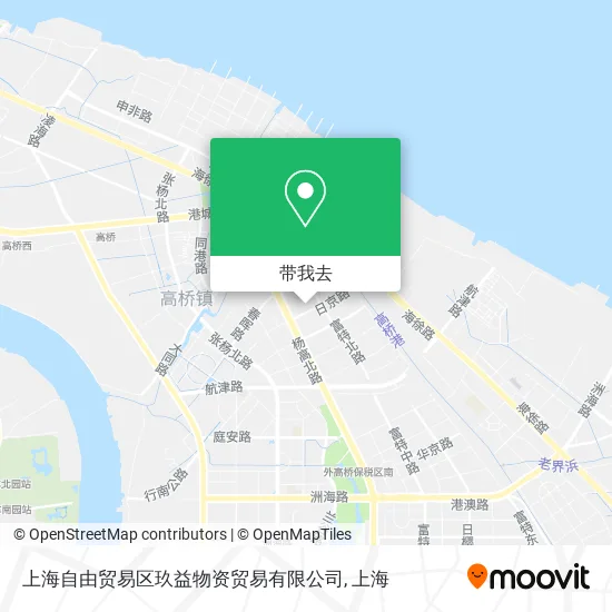 上海自由贸易区玖益物资贸易有限公司地图