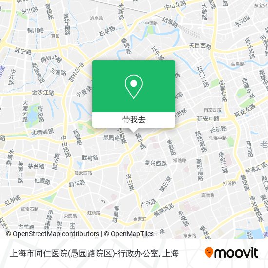 上海市同仁医院(愚园路院区)-行政办公室地图