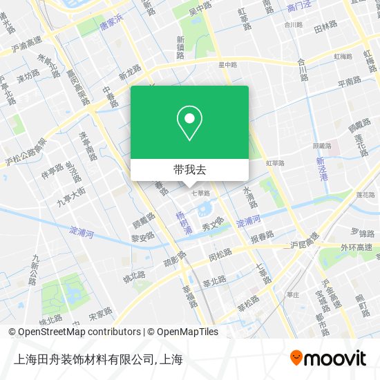 上海田舟装饰材料有限公司地图