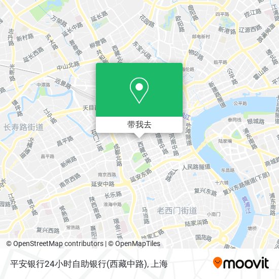 平安银行24小时自助银行(西藏中路)地图