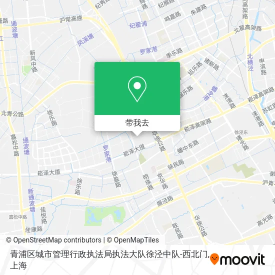 青浦区城市管理行政执法局执法大队徐泾中队-西北门地图
