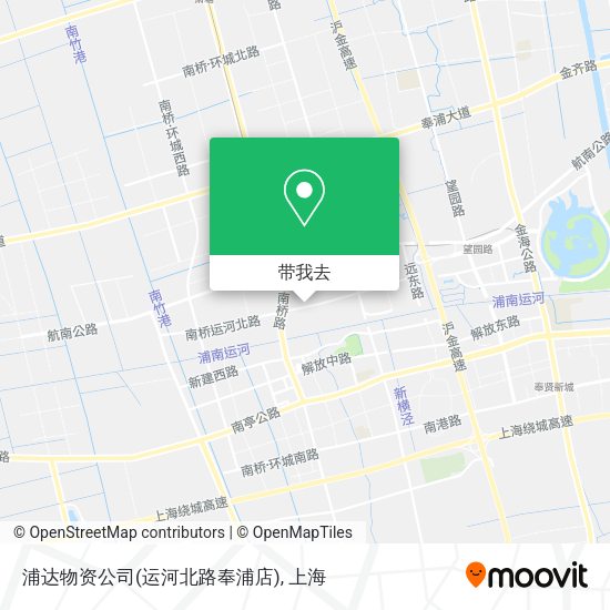 浦达物资公司(运河北路奉浦店)地图