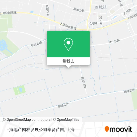 上海地产园林发展公司奉贤苗圃地图