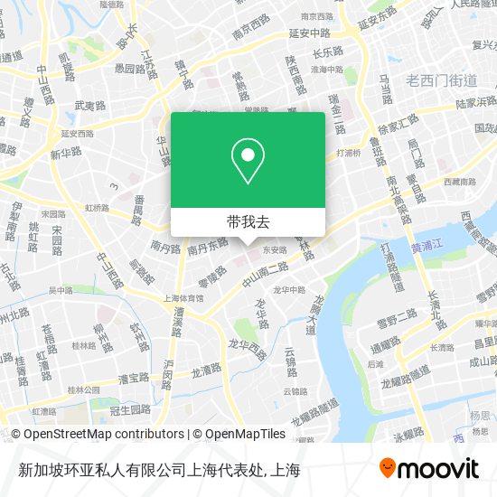 新加坡环亚私人有限公司上海代表处地图