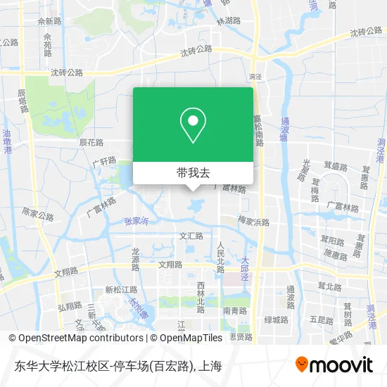 东华大学松江校区-停车场(百宏路)地图