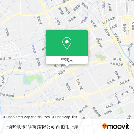 上海欧明纸品印刷有限公司-西北门地图