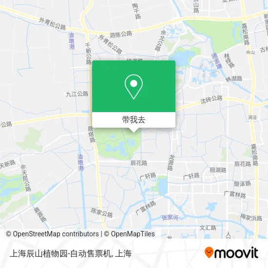 上海辰山植物园-自动售票机地图