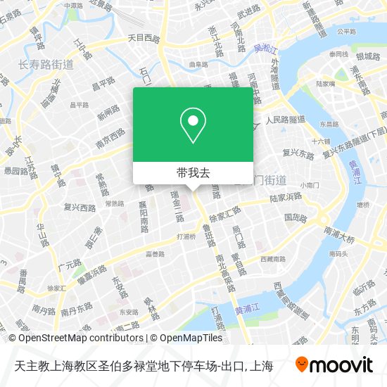 天主教上海教区圣伯多禄堂地下停车场-出口地图