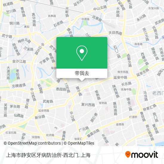 上海市静安区牙病防治所-西北门地图