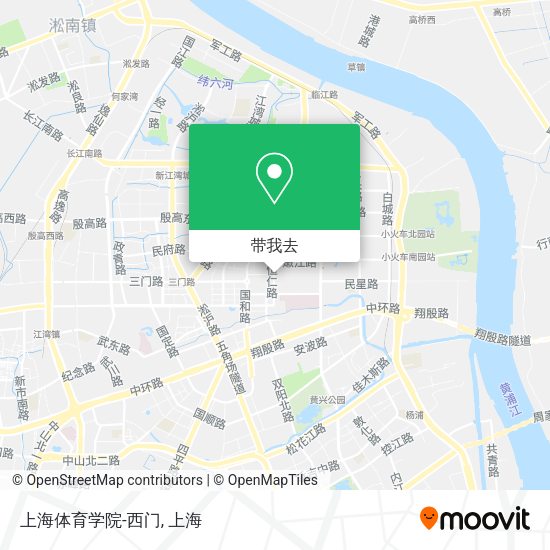 上海体育学院-西门地图