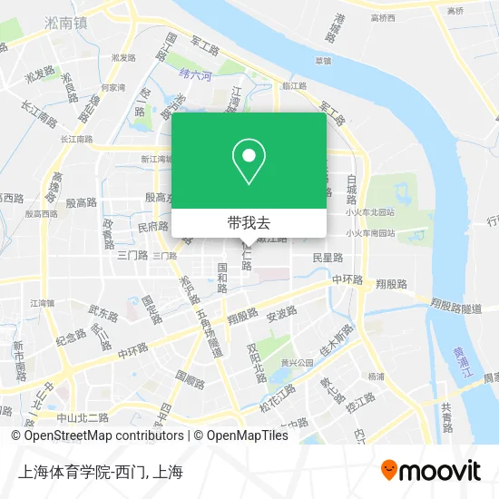 上海体育学院-西门地图