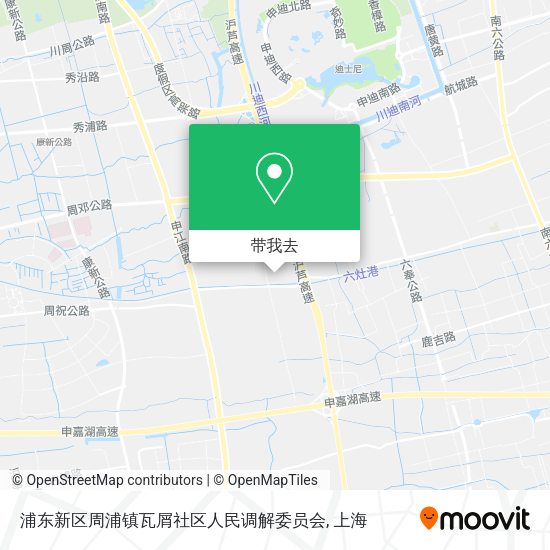 浦东新区周浦镇瓦屑社区人民调解委员会地图