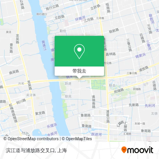 滨江道与浦放路交叉口地图