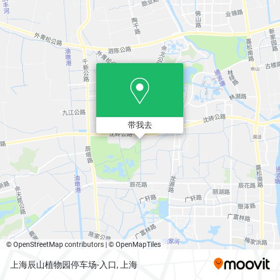 上海辰山植物园停车场-入口地图