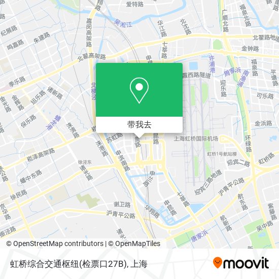 虹桥综合交通枢纽(检票口27B)地图