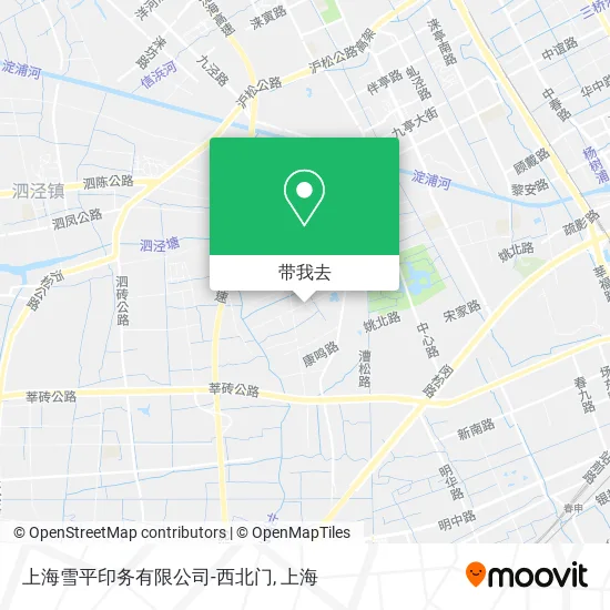上海雪平印务有限公司-西北门地图
