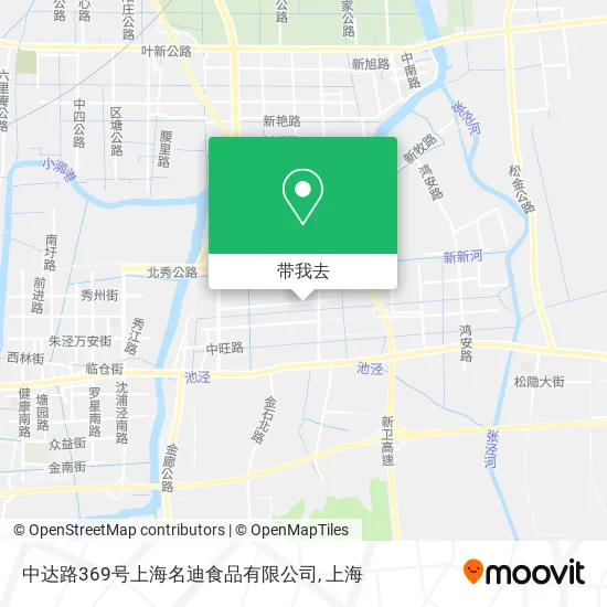 中达路369号上海名迪食品有限公司地图
