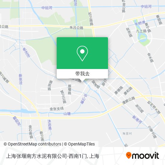 上海张堰南方水泥有限公司-西南1门地图