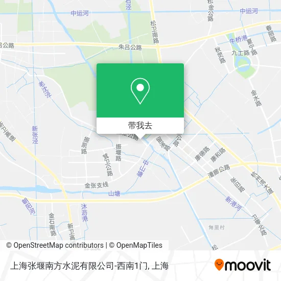上海张堰南方水泥有限公司-西南1门地图