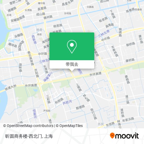 昕圆商务楼-西北门地图