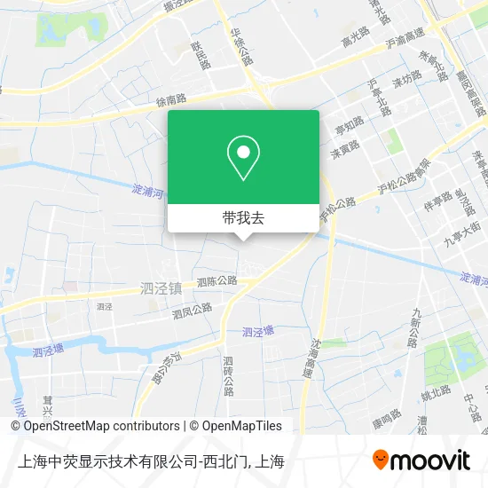 上海中荧显示技术有限公司-西北门地图