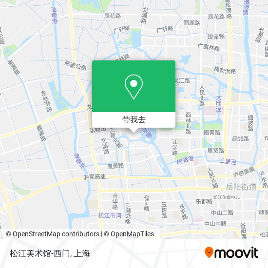 松江美术馆-西门地图