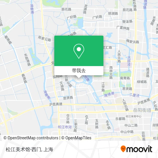 松江美术馆-西门地图