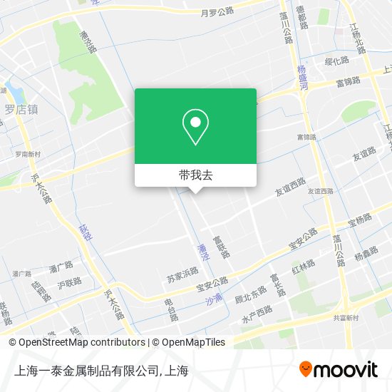 上海一泰金属制品有限公司地图