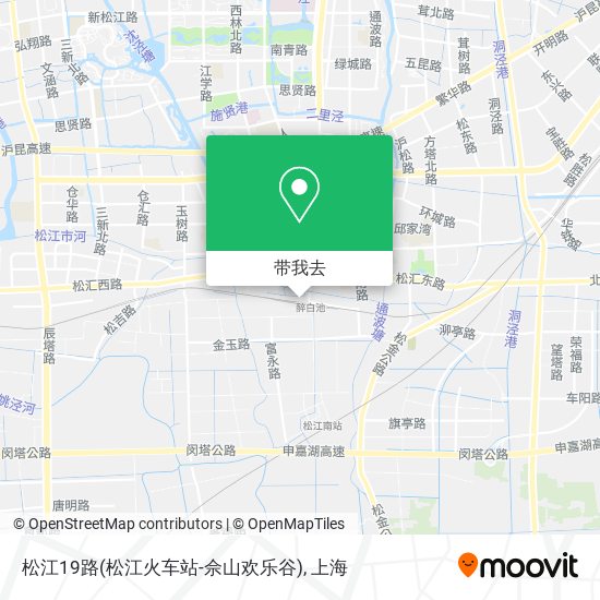 松江19路(松江火车站-佘山欢乐谷)地图