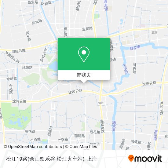 松江19路(佘山欢乐谷-松江火车站)地图